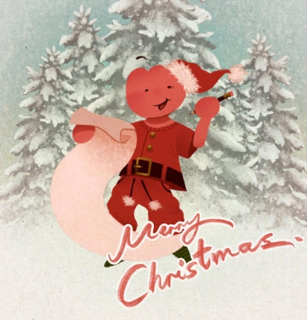 Pip the Tulip Christmas illustration